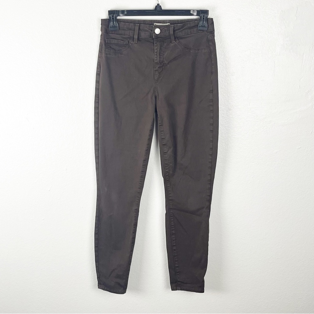 L’AGENCE Margot Chocolate Brown High Rise Skinny Jeans Size 26 Casual Neutral